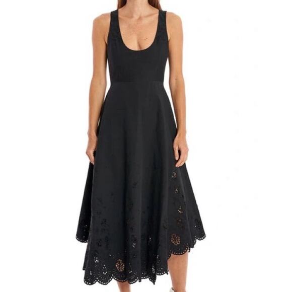 La Ligne Dresses & Skirts - La Ligne Harper Eyelet Cotton Poplin Sleeveless Midi Dress - Size Small NWOT